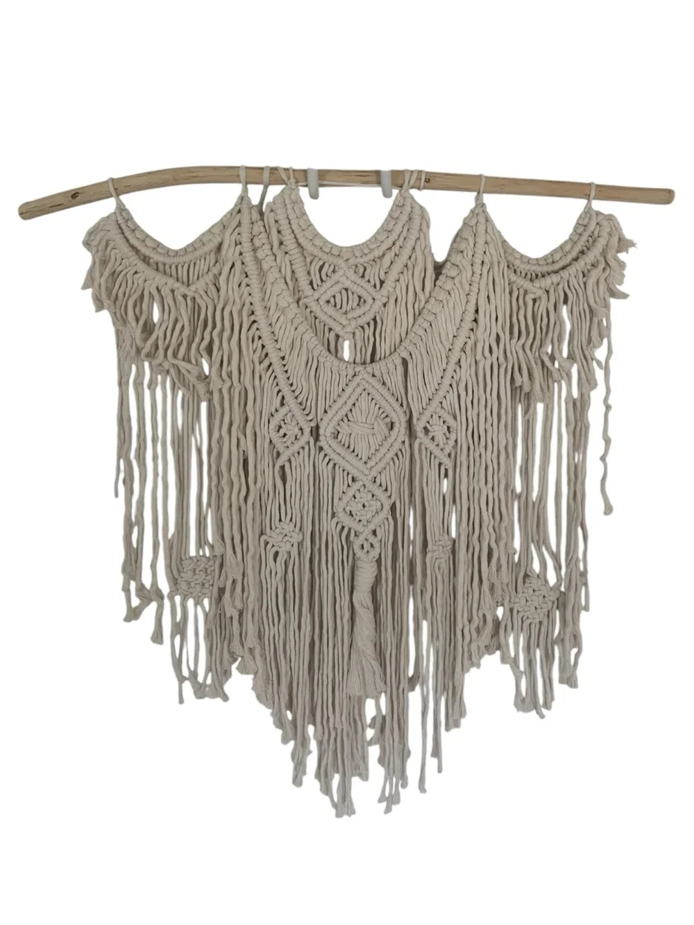 Handmade Macramé Wall Hanging - Natural Cream Boho Décor